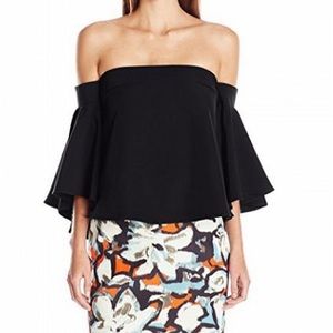 MILLY Rosa Off the Shoulder Ruffles Cady Top NWOT